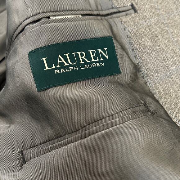 Lauren Ralph Lauren Blazer Mens Silk/Wool Grey SZ46S Classic Sports Coat - Picture 6 of 12